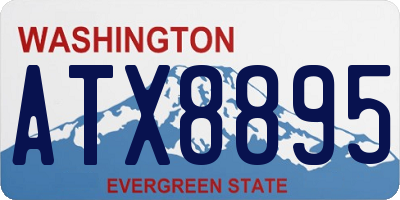 WA license plate ATX8895