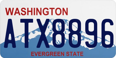 WA license plate ATX8896