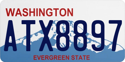 WA license plate ATX8897
