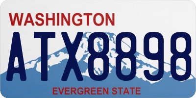 WA license plate ATX8898