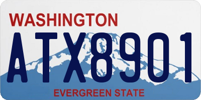 WA license plate ATX8901