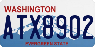 WA license plate ATX8902