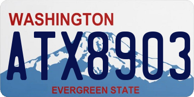 WA license plate ATX8903