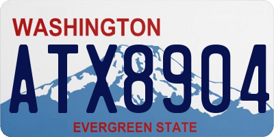 WA license plate ATX8904