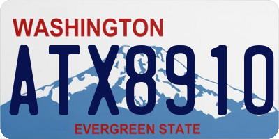 WA license plate ATX8910