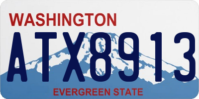 WA license plate ATX8913