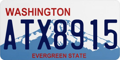 WA license plate ATX8915