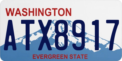 WA license plate ATX8917