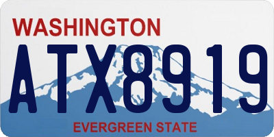 WA license plate ATX8919