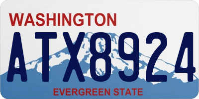 WA license plate ATX8924