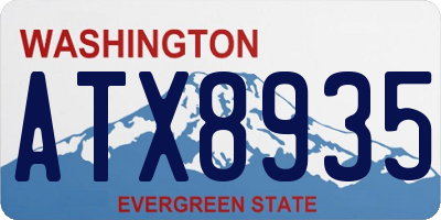 WA license plate ATX8935