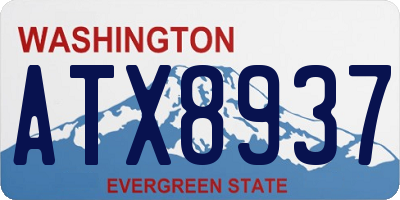 WA license plate ATX8937