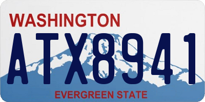 WA license plate ATX8941