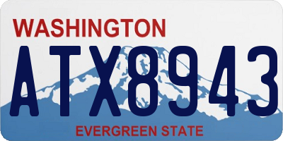 WA license plate ATX8943