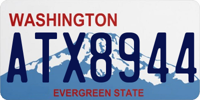WA license plate ATX8944