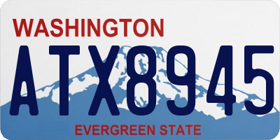 WA license plate ATX8945