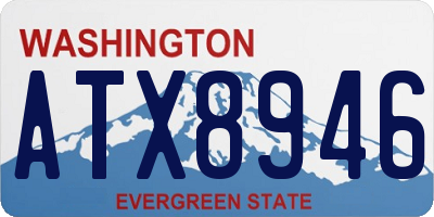 WA license plate ATX8946