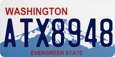 WA license plate ATX8948