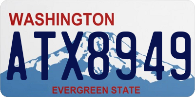 WA license plate ATX8949