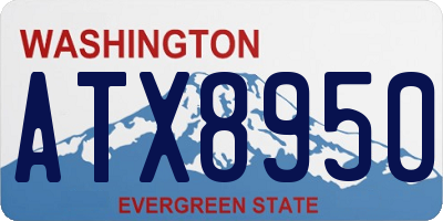 WA license plate ATX8950