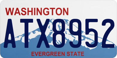 WA license plate ATX8952