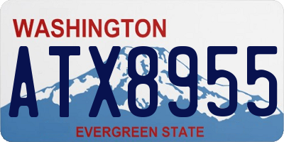 WA license plate ATX8955