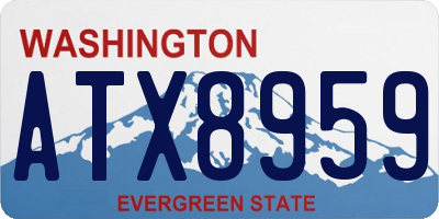 WA license plate ATX8959