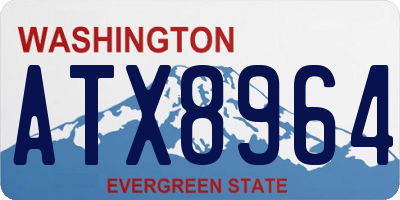 WA license plate ATX8964