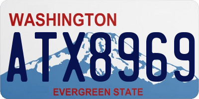 WA license plate ATX8969