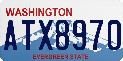 WA license plate ATX8970