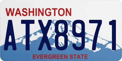 WA license plate ATX8971