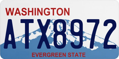 WA license plate ATX8972