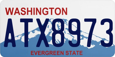 WA license plate ATX8973