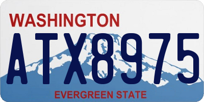 WA license plate ATX8975