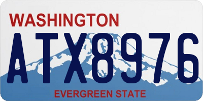 WA license plate ATX8976