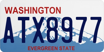 WA license plate ATX8977