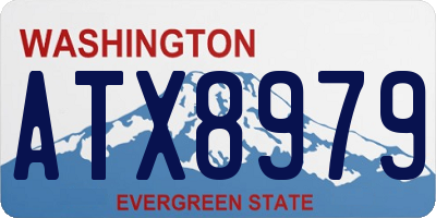 WA license plate ATX8979