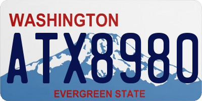 WA license plate ATX8980
