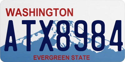 WA license plate ATX8984
