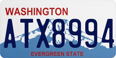 WA license plate ATX8994