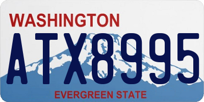 WA license plate ATX8995