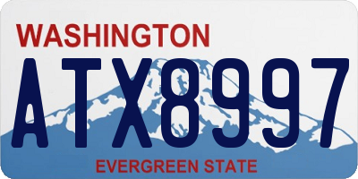 WA license plate ATX8997