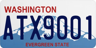 WA license plate ATX9001