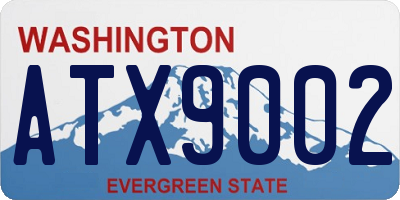 WA license plate ATX9002