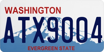WA license plate ATX9004