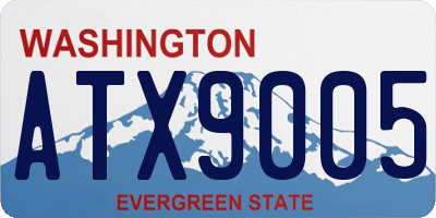 WA license plate ATX9005