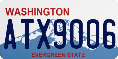 WA license plate ATX9006