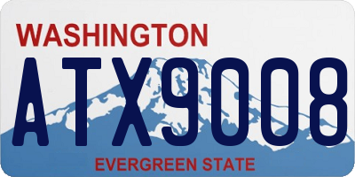 WA license plate ATX9008