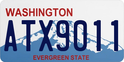 WA license plate ATX9011