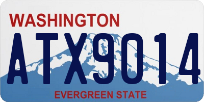 WA license plate ATX9014